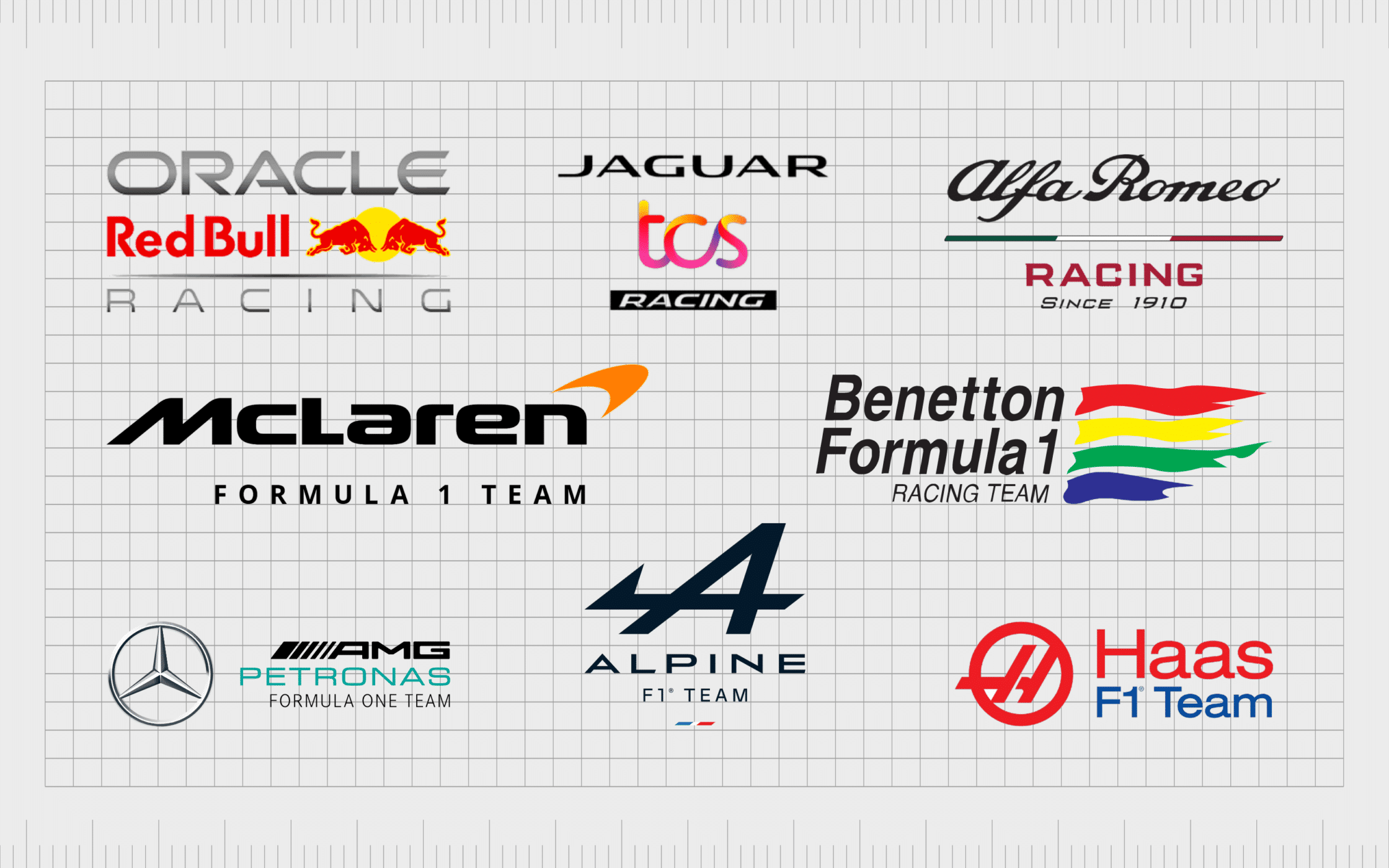 popular F1 team logos