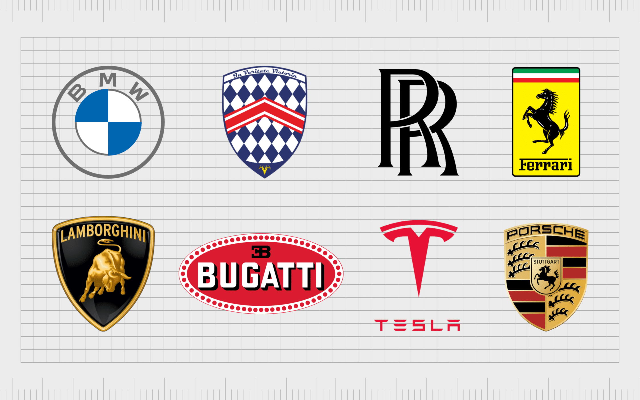 Famous luxury car logos